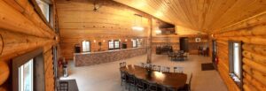 wooden tasting room