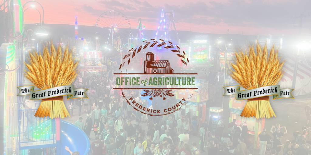 Fair scene with office of ag and frederick fair logo