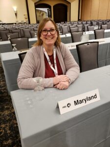 woman sitting at table