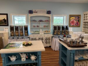 room with tea dispenser 
