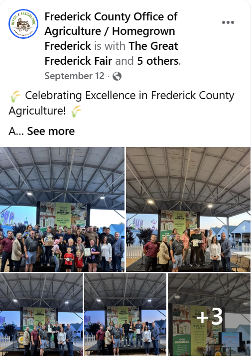 snip of social media post ag awards