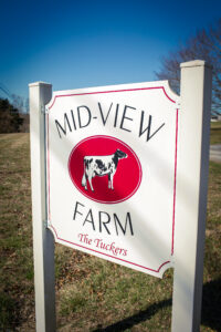 Mid view farm sign