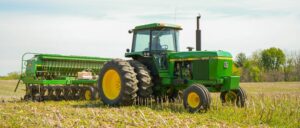 a green tractor