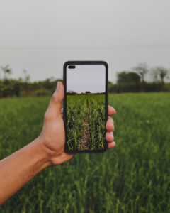 a phone taking a picture